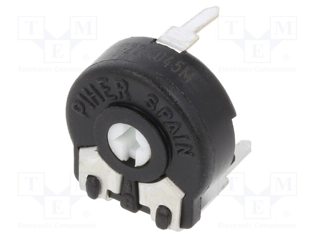 Potentiometer: mounting; single turn,horizontal; 22kΩ; 150mW