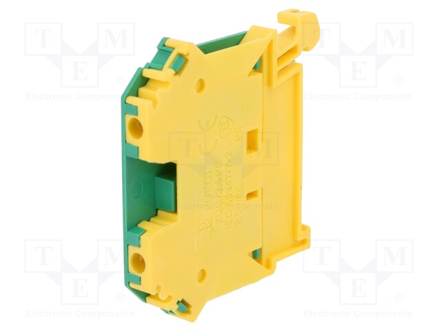 Splice terminal: rail; 0.5÷4mm2; ways: 1; terminals: 2; Width: 6.2mm
