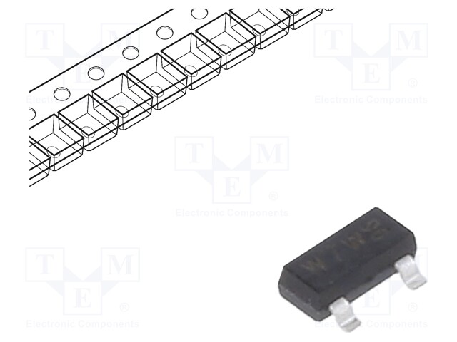 Transistor: PNP; bipolar; 150V; 1A; 300mW; SOT23