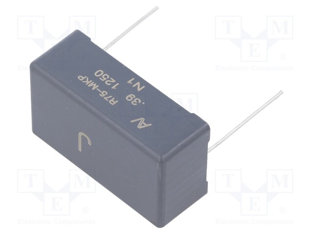 Capacitor: polypropylene; 0.39uF; 37.5mm; ±5%; 41.5x15x24mm