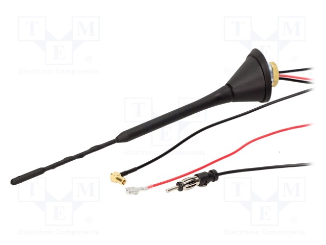 Antenna; 0.23m; AM,DAB,FM; with amplifier; 5m; 12VDC; 10dB