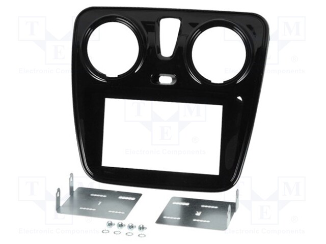 Radio mounting frame; Dacia; 2 DIN; black