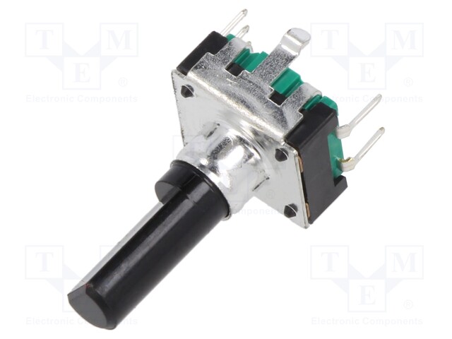 Rotary Encoder, Mechanical, Incremental, 24 PPR, 24 Detents, Vertical, With Momentary Push Switch