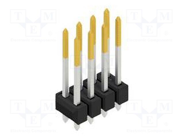 Connector: pin strips; pin header; male; PIN: 8; 2.54mm; THT; 2x4