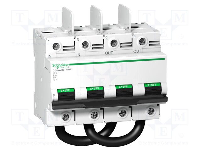 Switch-disconnector; Poles: 2; DIN; 100A; Acti 9; photovoltaics