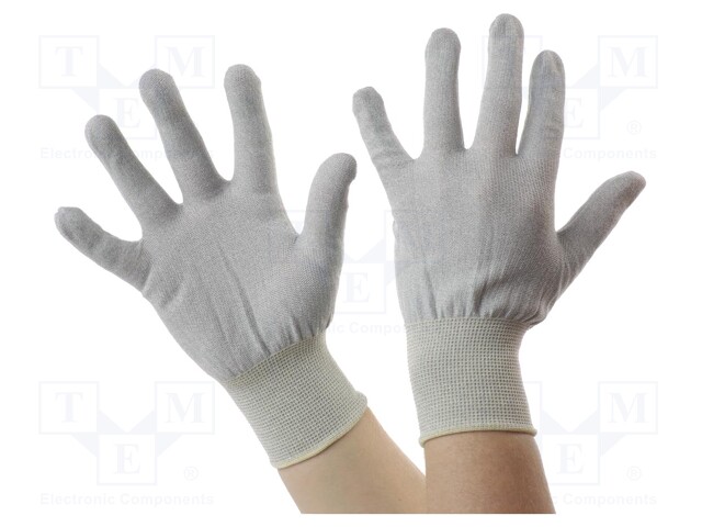 Protective gloves; ESD; XL; Features: dissipative; grey (bright)