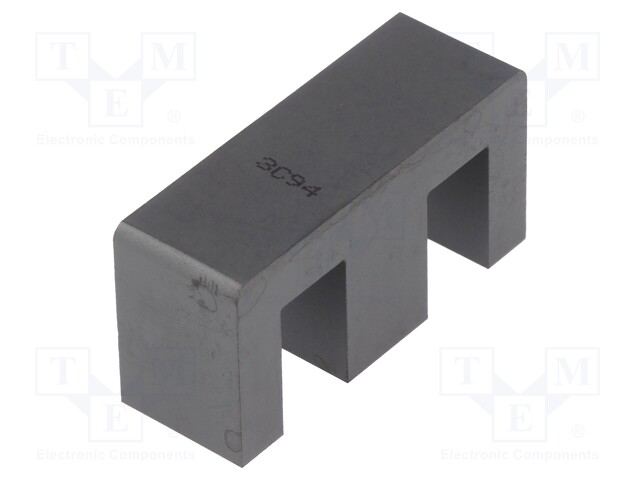 Core: ferrite; E; Mat: 3C94; 4100nH; 44g; 17300mm3; 178mm2; A: 43mm