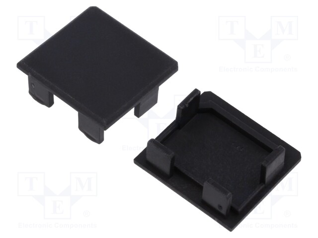 Cap for LED profiles; black; LIPOD