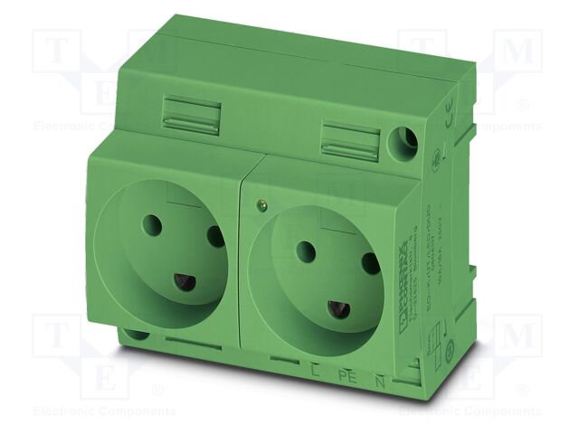 Connector: AC supply; socket; female; 16A; PIN: 3; screw terminal