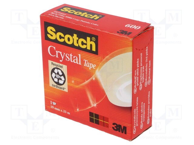 Adhesive tape; transparent; W: 19mm; L: 33m