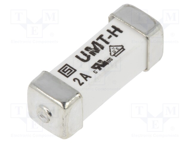 Fuse, Surface Mount, 2 A, UMT-H Series, 277 VAC, 250 VDC, Time Delay, SMD