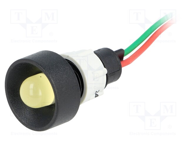 Indicator: LED; recessed; 24VDC; 24VAC; Cutout: Ø13mm; IP40; plastic
