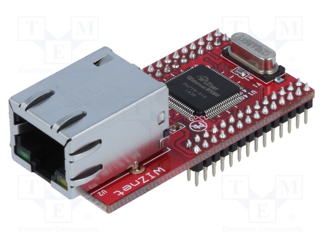 Module: Ethernet; Comp: W5100; 3.3VDC; SPI; 2mm; PIN: 56(2x14,2x14)