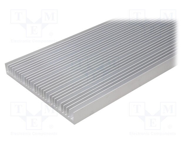 Heatsink: extruded; grilled; natural; L: 1000mm; W: 250mm; H: 30mm