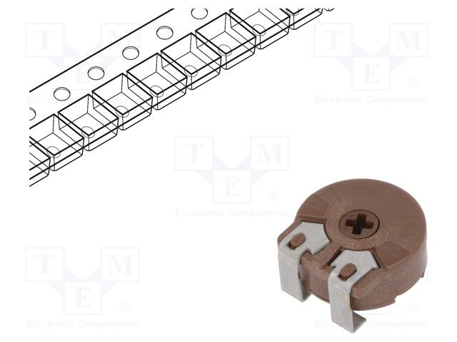 Potentiometer: mounting; single turn,horizontal; 50kΩ; 330mW; SMD