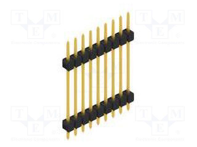 Connector: pin strips; pin header; male; PIN: 9; 2.54mm; THT; 1x9