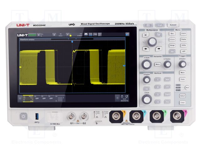 Oscilloscope: digital; Ch: 4; 200MHz; 5Gsps; 100Mpts; 2n÷1ks/div