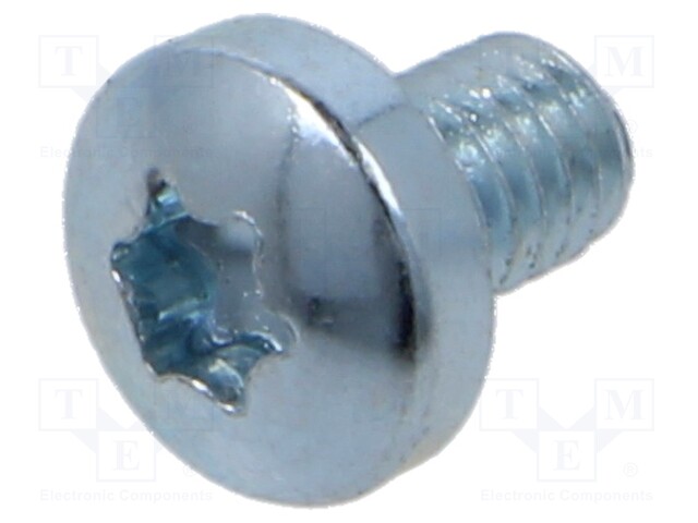 Screw; M4x6; 0.7; Head: cheese head; Torx®; steel; zinc