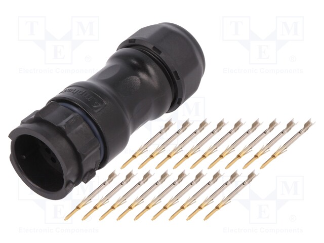 Connector: circular; male; plug; crimped; PIN: 18; 22AWG÷20AWG; IP68