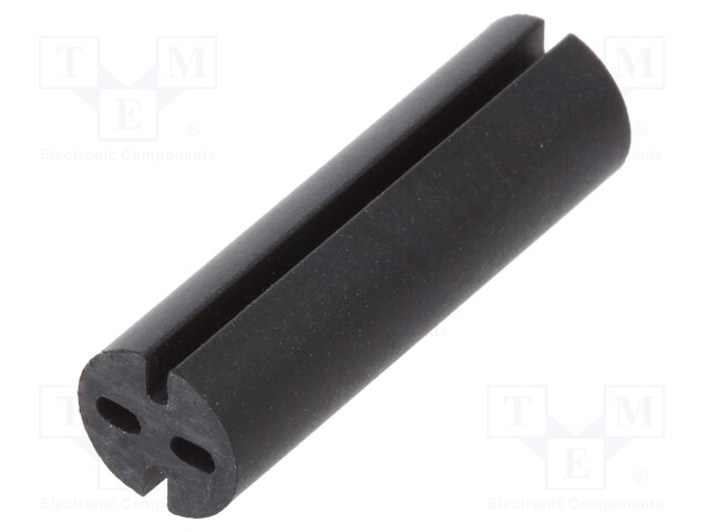 Spacer sleeve; LED; Øout: 5.1mm; ØLED: 5mm; L: 17mm; black; UL94V-0