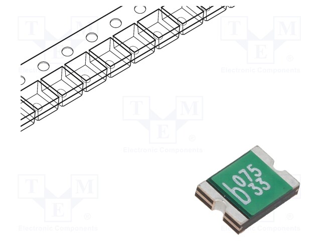 Fuse: PTC polymer; 750mA; Imax: 40A; Case: 1812; 0ZCG