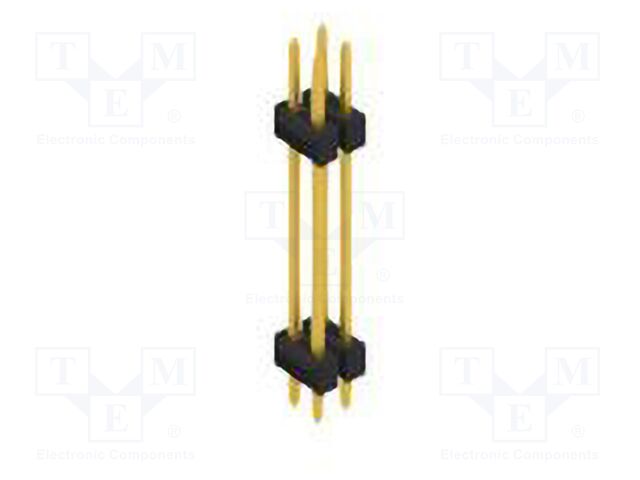Connector: pin strips; pin header; male; PIN: 4; 2.54mm; THT; 2x2