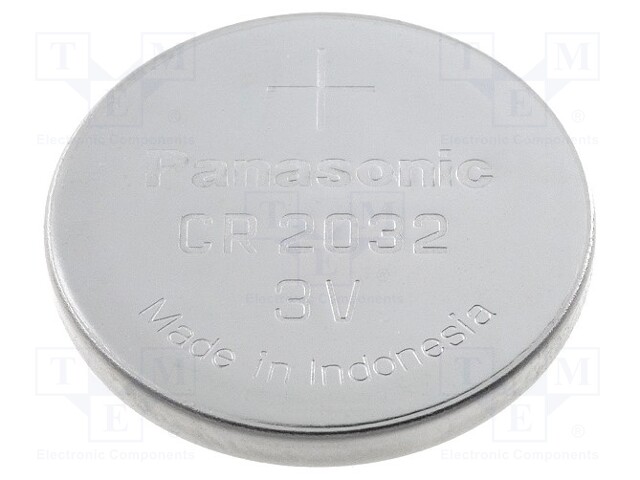 Battery: lithium; 3V; CR2032,coin; Ø20x3.2mm; 220mAh