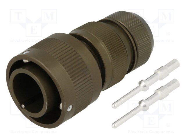 Connector: circular; VG95234; plug; male; PIN: 2; with contacts