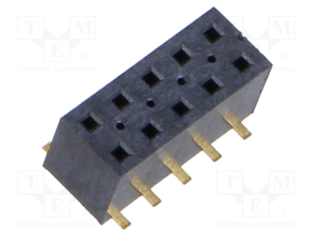 Connector: PCB to PCB; female; PIN: 10; 2mm; TLE; gold-plated; SMT
