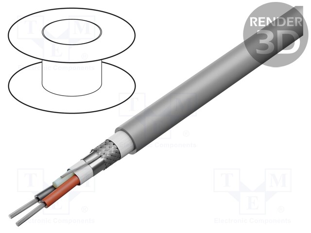 Wire; Xtra Guard® Flex; 1x2x24AWG; Al foil,tinned copper braid