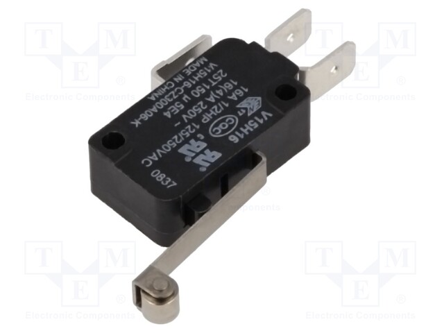 Microswitch SNAP ACTION; with lever (with roller); SPDT; Pos: 2