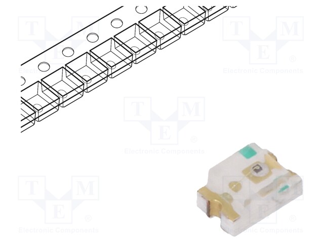 LED; SMD; 0805; red; 45÷112mcd; 2x1.25x1mm; 140°; 1.7÷2.3V; 20mA