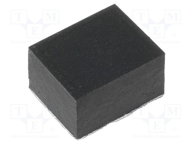 Self-adhesive foot; H: 5.5mm; black; rubber; W: 9.6mm; L: 8mm