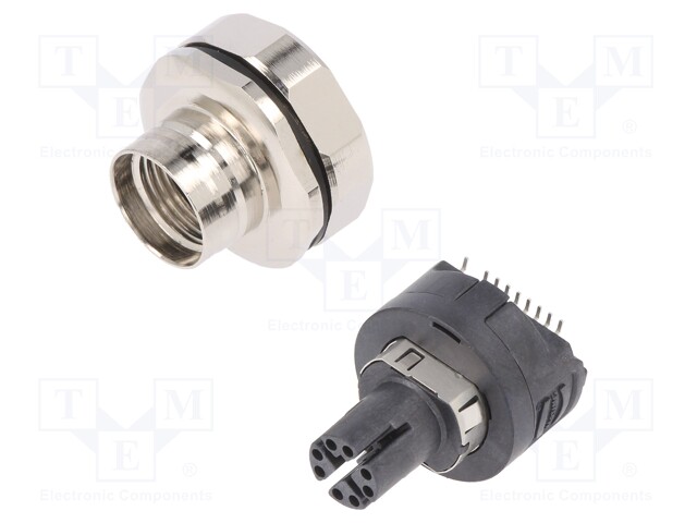 Socket; M12; PIN: 8; female; X code-ProfiNET; SMT; IP65/IP67; 57V