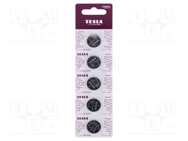 Battery: lithium; 3V; CR2032,coin; non-rechargeable; Ø20x3.2mm