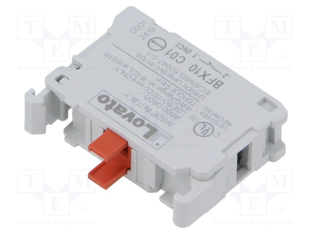 Auxiliary contacts; Series: BF; Leads: spring clamps; front