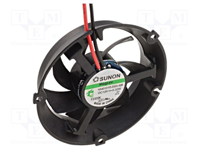 Fan: DC; axial; 12VDC; Ø48.9x10.6mm; 7.65m3/h; 13.1dBA; Vapo; 28AWG