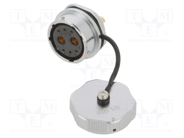 WY28; socket; male; PIN: 8; IP67; 25A; soldering; 500V; 4mm2; size 28