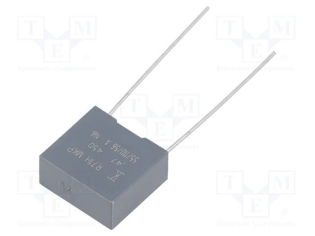 Capacitor: polypropylene; 470nF; 10mm; ±20%; 13x12x6mm; -40÷110°C