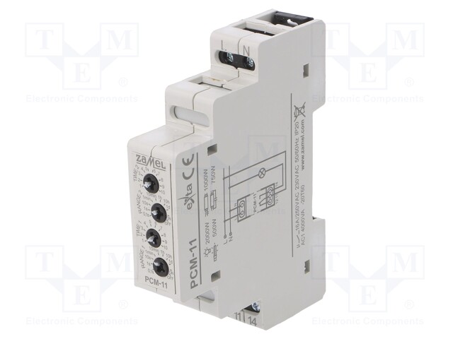 Timer; 0,1s÷10days; SPDT; 250VAC/16A; 230VAC; DIN; -10÷55°C; PIN: 5