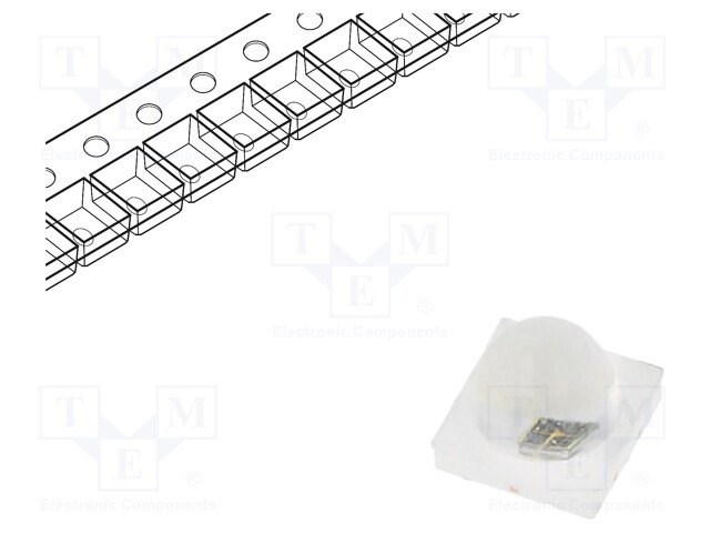 IR transmitter; 830÷850nm; transparent; P opt: 224÷450mW; 60°; SMD