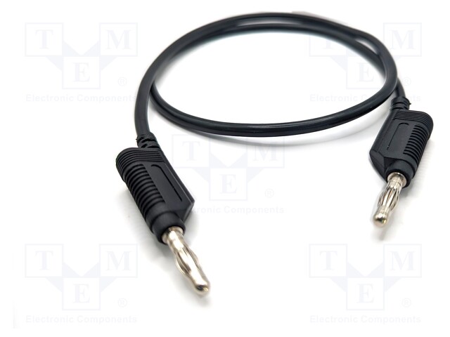 Test lead; 60VDC; 32A; banana plug 4mm,both sides; Len: 1m; black