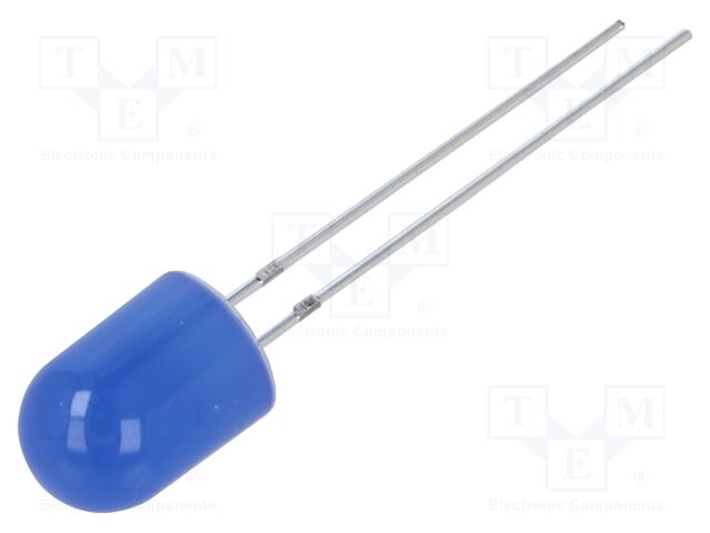 LED; 8mm; blue; 330÷500mcd; 30°; Front: convex; 2.9÷3.4VDC; -30÷85°C