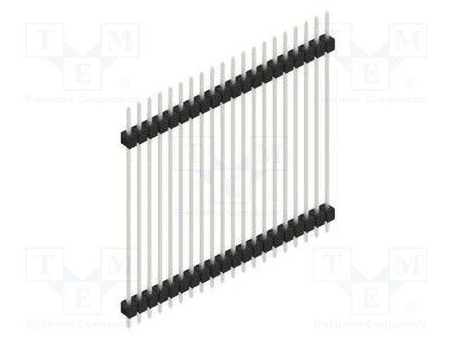 Connector: pin strips; pin header; male; PIN: 20; 2.54mm; THT; 1x20