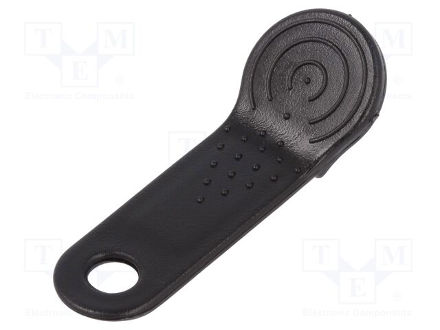 Pellet memory holder in a keychain; black