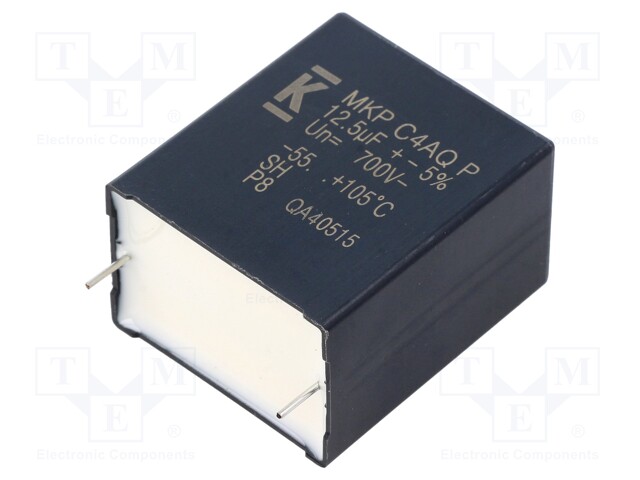 Capacitor: polypropylene; DC-Link; 12.5uF; ESR: 6.1mΩ; THT; ±5%