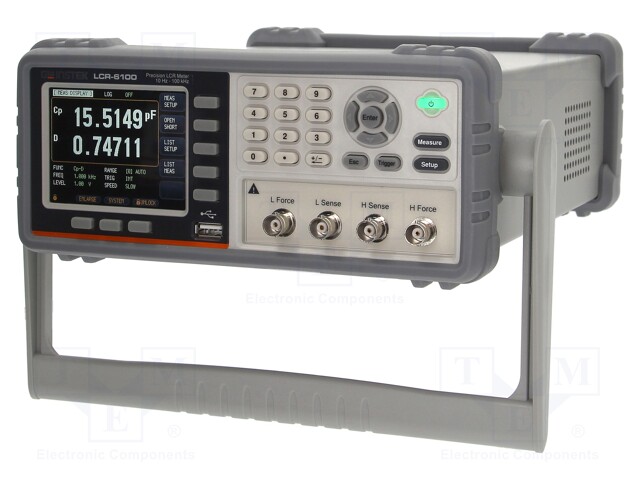 LCR meter; LCD 3,5"; 0,00001÷99,999MΩ; 0,00001p÷9999,99mF; 3kg