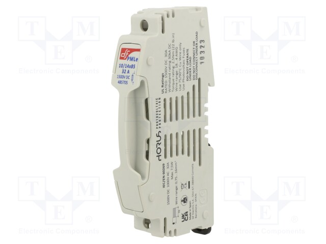 Fuse holder; 10x85mm; 32A; 1.5kV; Poles: 1