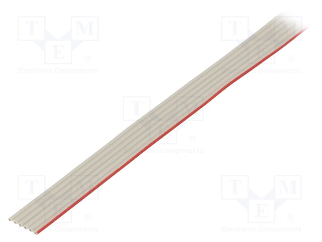 Wire: ribbon; 1.27mm; stranded; Cu; 6x28AWG; unshielded; PVC; grey
