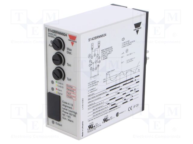 Sensor: photoelectric; NPN x2; DARK-ON,LIGHT-ON; IP rating: IP20